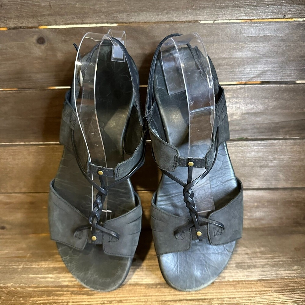 Womens Merrell Micca Black Leather Casual Braided Slingback‎ Sandals Size 10 M - Picture 3 of 6